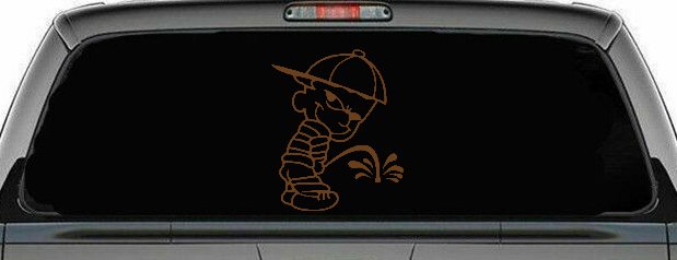 Calvin Peeing Pee Ons Car or Truck Window Decal Sticker