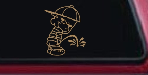 Calvin Peeing Pee Ons Car or Truck Window Decal Sticker