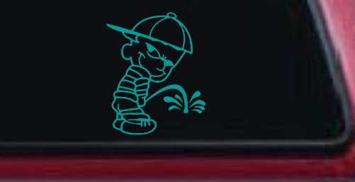 Calvin Peeing Pee Ons Car or Truck Window Decal Sticker