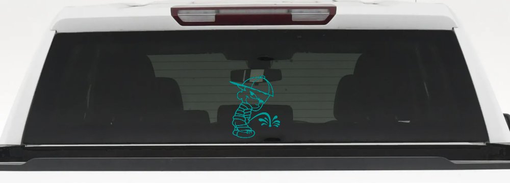 Calvin Peeing Pee Ons Car or Truck Window Decal Sticker