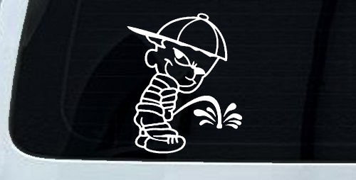 Calvin Peeing Pee Ons Car or Truck Window Decal Sticker