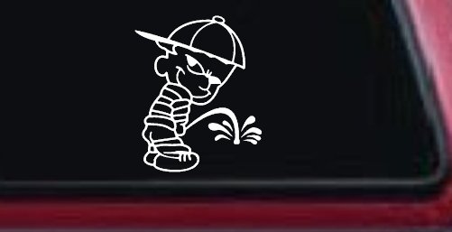 Calvin Peeing Pee Ons Car or Truck Window Decal Sticker