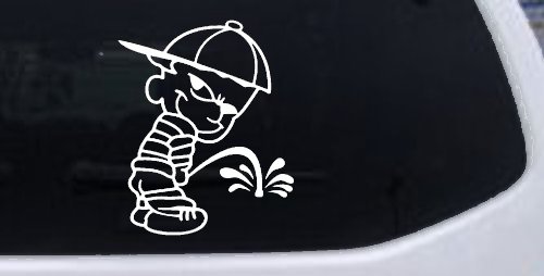 Calvin Peeing Pee Ons Car or Truck Window Decal Sticker