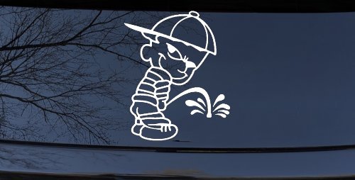 Calvin Peeing Pee Ons Car or Truck Window Decal Sticker