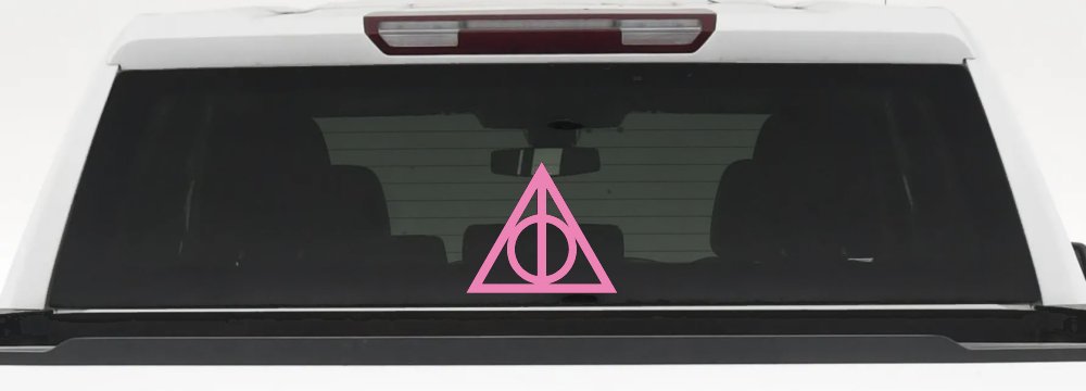The Deathly Hallows Symbol Sci Fi Car or Truck Window Decal Sticker