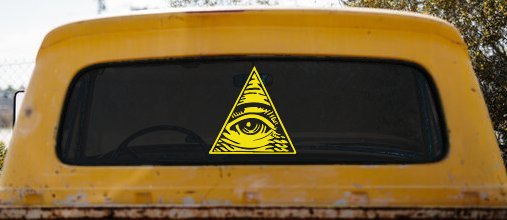 All Seeing Eye Illuminati Car or Truck Window Decal Sticker