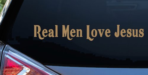 Real Men Love Jesus Christian Car or Truck Window Decal Sticker
