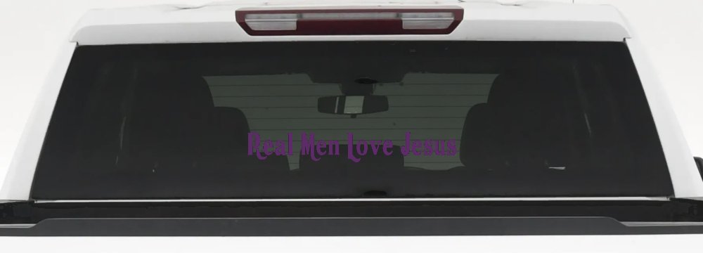 Real Men Love Jesus Christian Car or Truck Window Decal Sticker