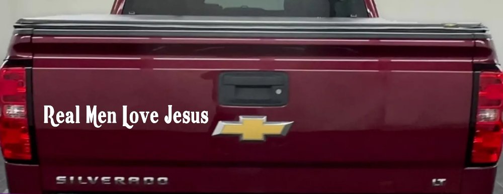 Real Men Love Jesus Christian Car or Truck Window Decal Sticker