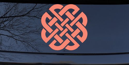 Celtic Knot Of Protection Other Car or Truck Window Decal Sticker (Coral)