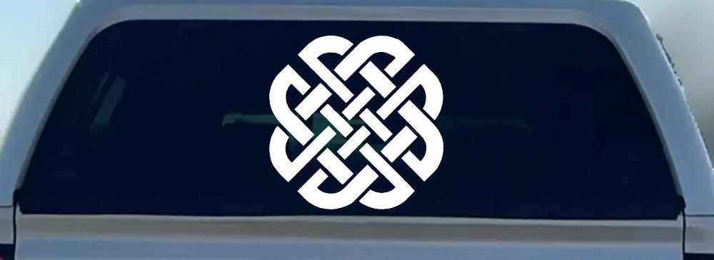 Celtic Knot Of Protection Other Car or Truck Window Decal Sticker (White)