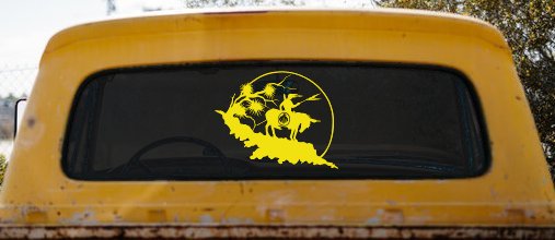 Native American Indian On Horse Desert Scene Western Car or Truck Window Decal Sticker