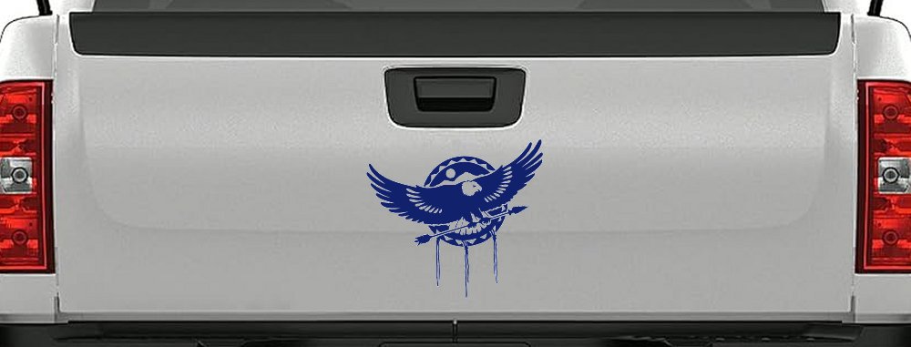 Dream Catcher Eagle Holding Arrow Native American Indian Dreamcatcher Car or Truck Window Decal Sticker (Navy)