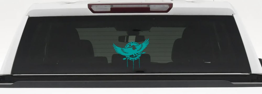 Dream Catcher Eagle Holding Arrow Native American Indian Dreamcatcher Car or Truck Window Decal Sticker (Turquoise)