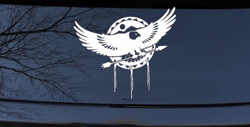 Dream Catcher Eagle Holding Arrow Native American Indian Dreamcatcher Car or Truck Window Decal Sticker