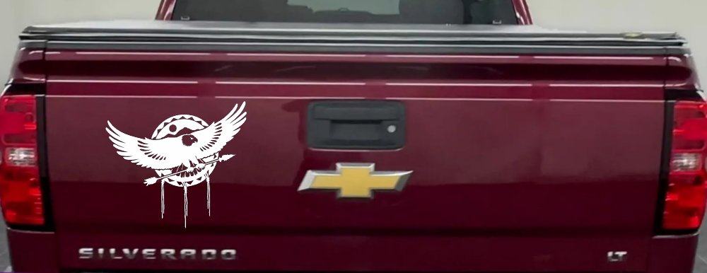 Dream Catcher Eagle Holding Arrow Native American Indian Dreamcatcher Car or Truck Window Decal Sticker