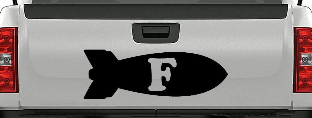 The F Bomb Funny Car or Truck Window Decal Sticker