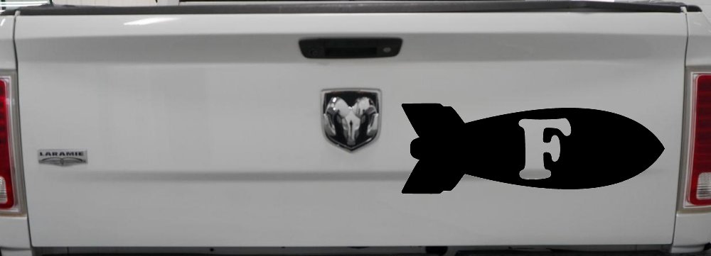 The F Bomb Funny Car or Truck Window Decal Sticker