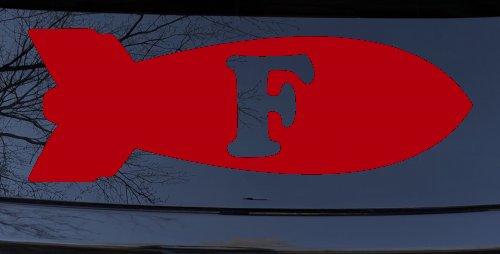 The F Bomb Funny Car or Truck Window Decal Sticker
