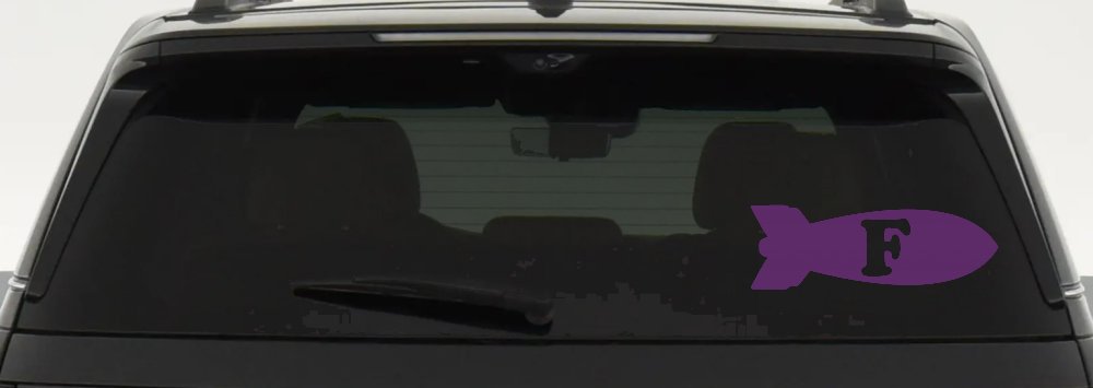The F Bomb Funny Car or Truck Window Decal Sticker