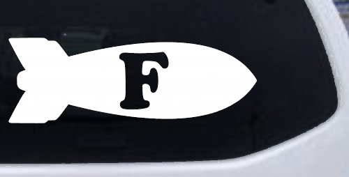 The F Bomb Funny Car or Truck Window Decal Sticker