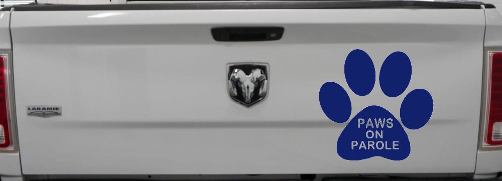 Paws On Parole Car or Truck Window Decal Sticker