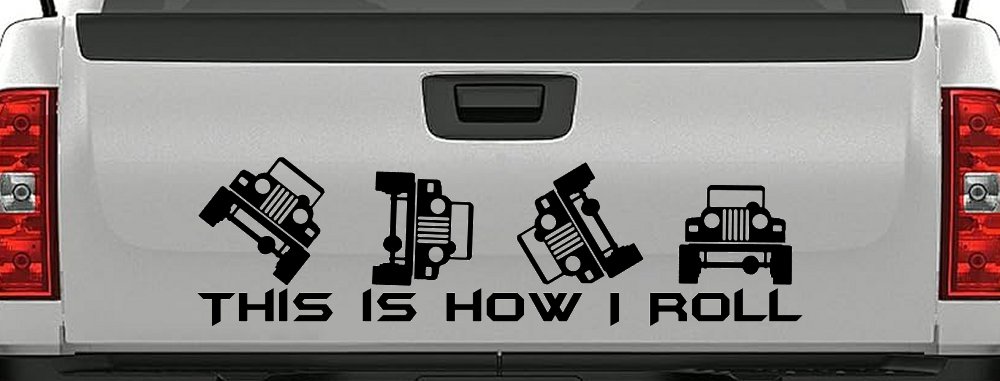 This is How I Roll Jeep Off Road Car or Truck Window Decal Sticker (Black)