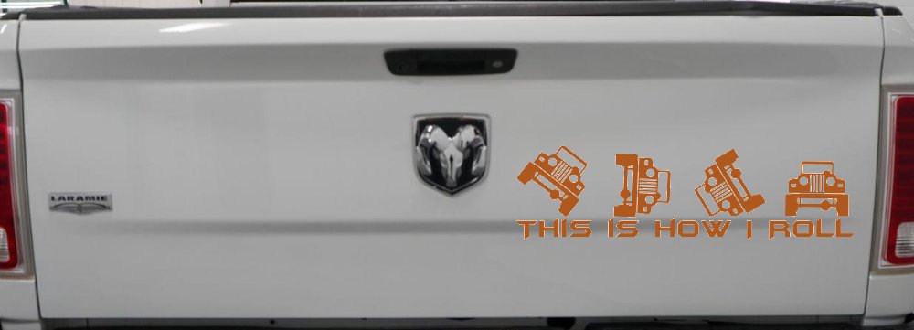 This is How I Roll Jeep Off Road Car or Truck Window Decal Sticker (Nut Brown)