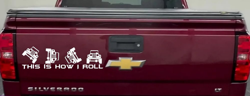 This is How I Roll Jeep Off Road Car or Truck Window Decal Sticker (White)