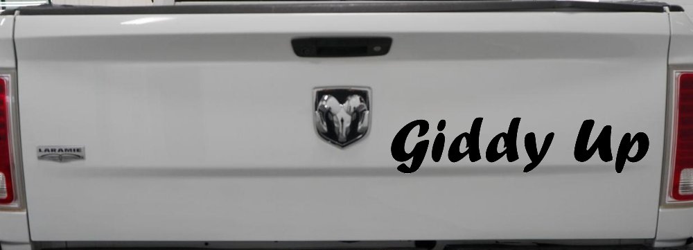 Giddy Up Car or Truck Window Decal Sticker