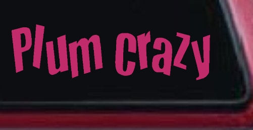 Plum Crazy Car or Truck Window Decal Sticker