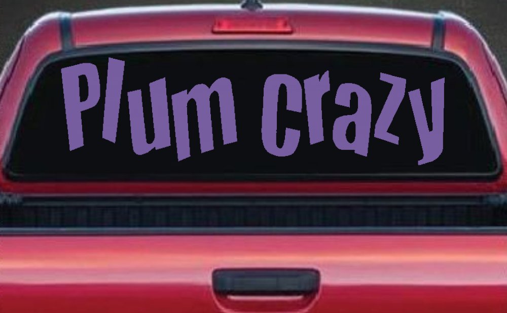 Plum Crazy Car or Truck Window Decal Sticker