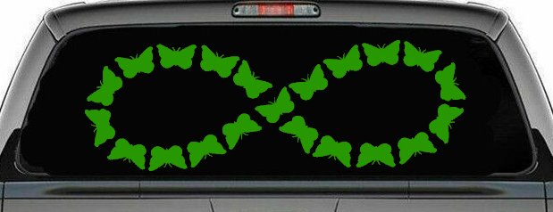 Infinity With Butterflys Car or Truck Window Decal Sticker