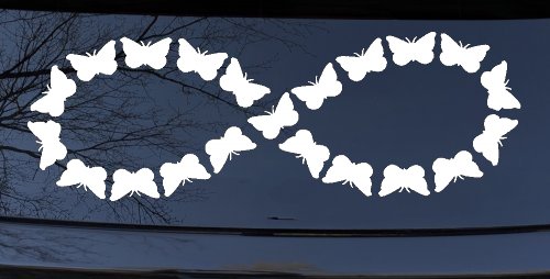 Infinity With Butterflys Car or Truck Window Decal Sticker