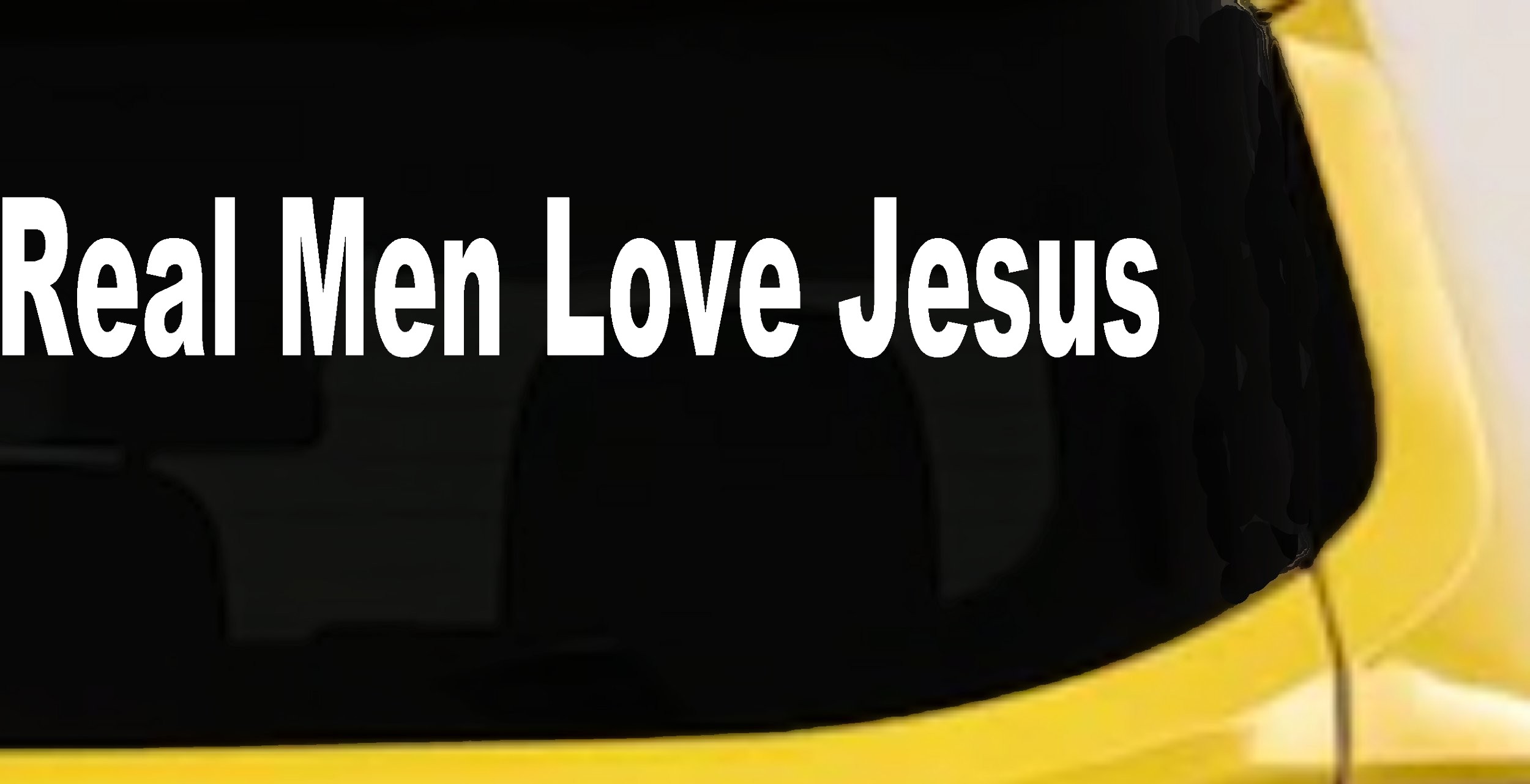 Real Men Love Jesus Christian Car or Truck Window Vinyl Decal Sticker (White)