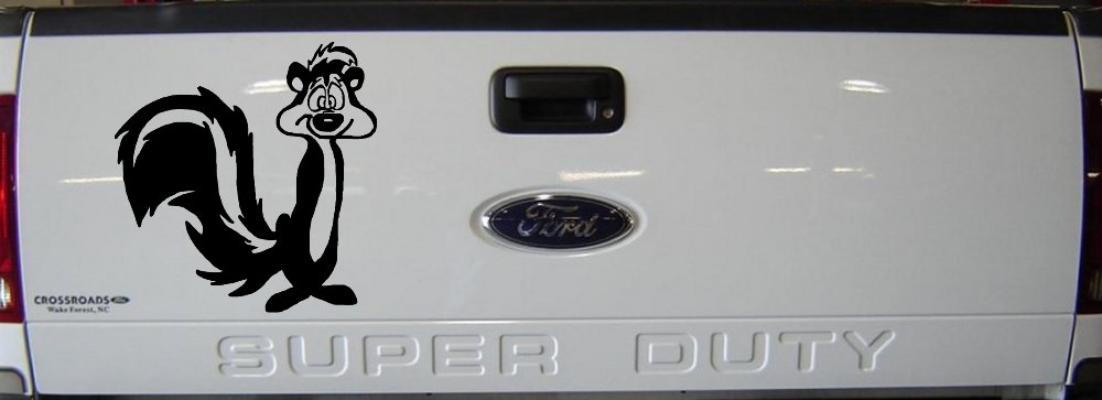 Pepe Le Pew Suprised Cartoons Car or Truck Window Decal Sticker (Black)