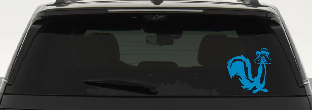 Pepe Le Pew Suprised Cartoons Car or Truck Window Vinyl Decal Sticker (Blue)
