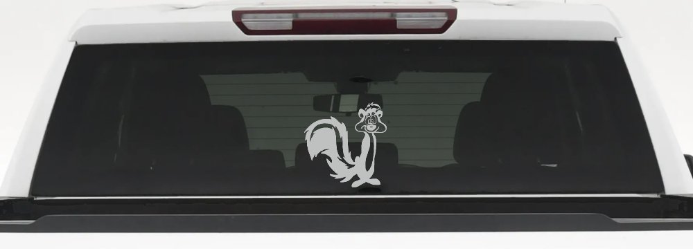Pepe Le Pew Suprised Cartoons Car or Truck Window Decal Sticker