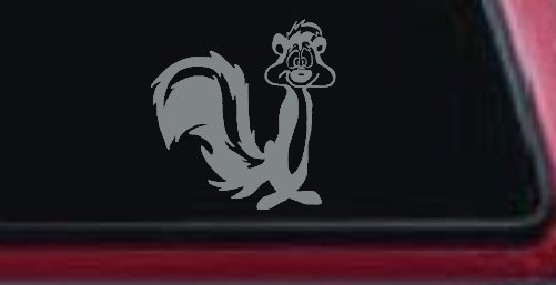 Pepe Le Pew Suprised Cartoons Car or Truck Window Vinyl Decal Sticker (Telegrey)