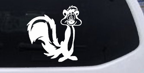 Pepe Le Pew Suprised Cartoons Car or Truck Window Decal Sticker (White)