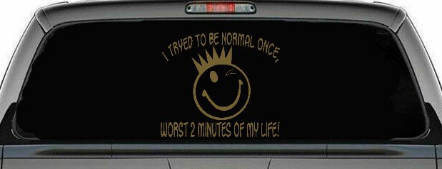 I Tryed To Be Normal Once Funny Car or Truck Window Decal Sticker