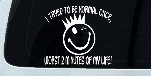 I Tryed To Be Normal Once Funny Car or Truck Window Decal Sticker