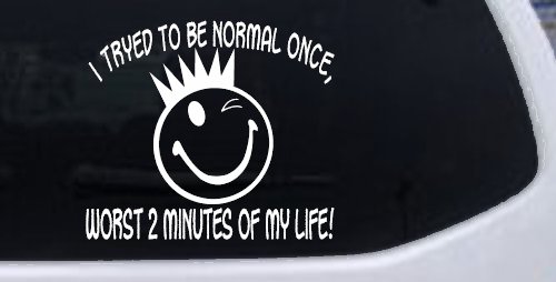 I Tryed To Be Normal Once Funny Car or Truck Window Decal Sticker