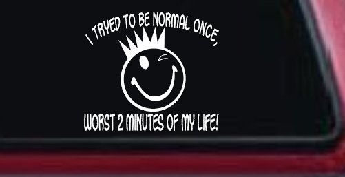I Tryed To Be Normal Once Funny Car or Truck Window Decal Sticker