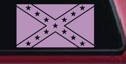 Confederate Southern Rebel Battle Flag Country Car or Truck Window Decal Sticker