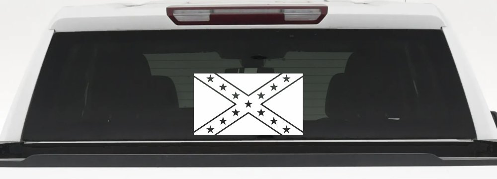 Confederate Southern Rebel Battle Flag Country Car or Truck Window Decal Sticker