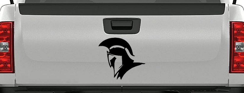 Spartan Knight Helmet Car or Truck Window Decal Sticker (Black)