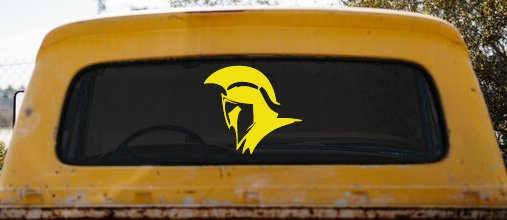 Spartan Knight Helmet Car or Truck Window Decal Sticker