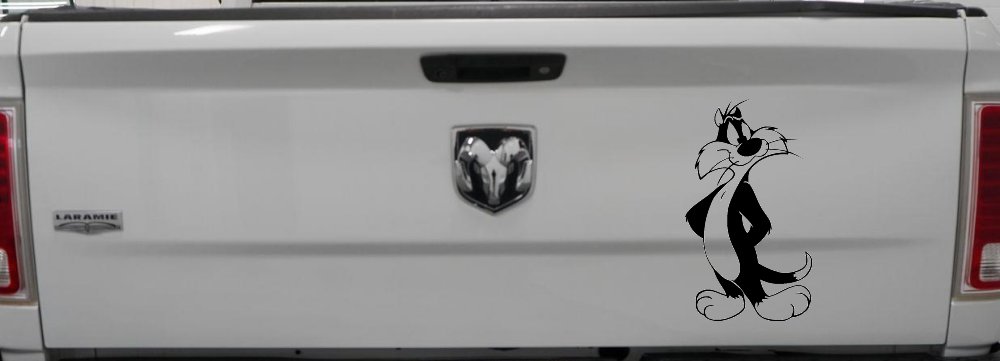 Sylvester The Cat Cartoons Car or Truck Window Decal Sticker (Black)