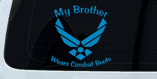 My Brother Wears Combat Boots Air Force Military Car or Truck Window Decal Sticker